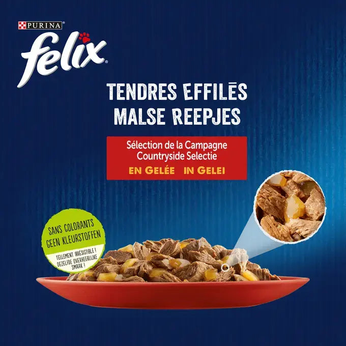 FELIX® MALSE REEPJES Countryside Selectie in Gelei 12x85g