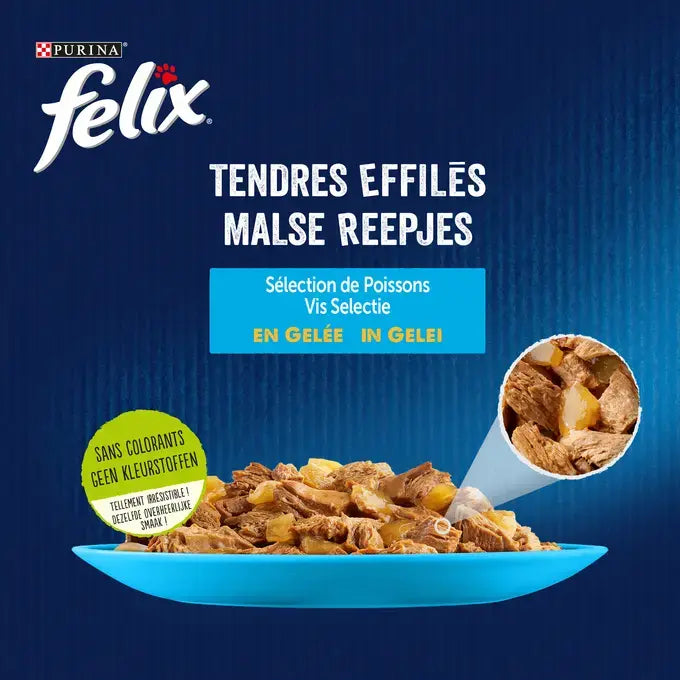 FELIX® MALSE REEPJES Vis Selectie in Gelei 12x85g