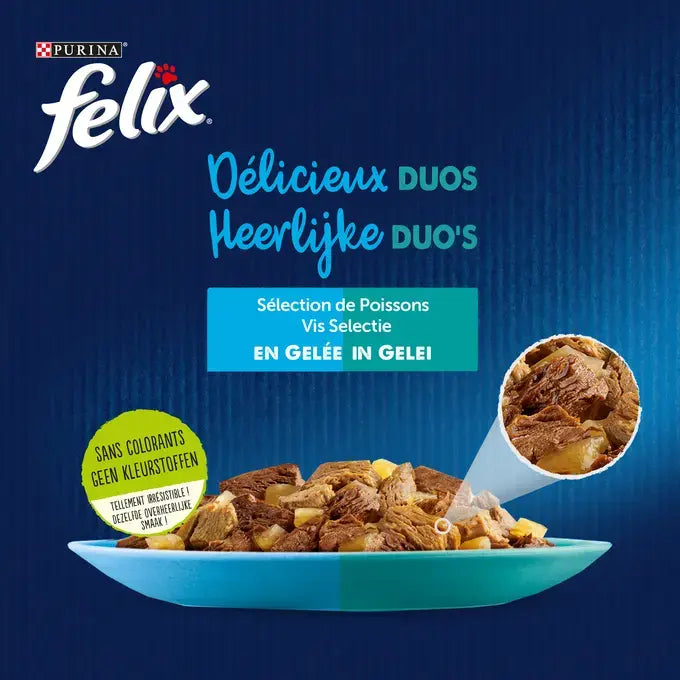 FELIX HEERLIJKE DUO'S Vis Selectie in Gelei 12x85g