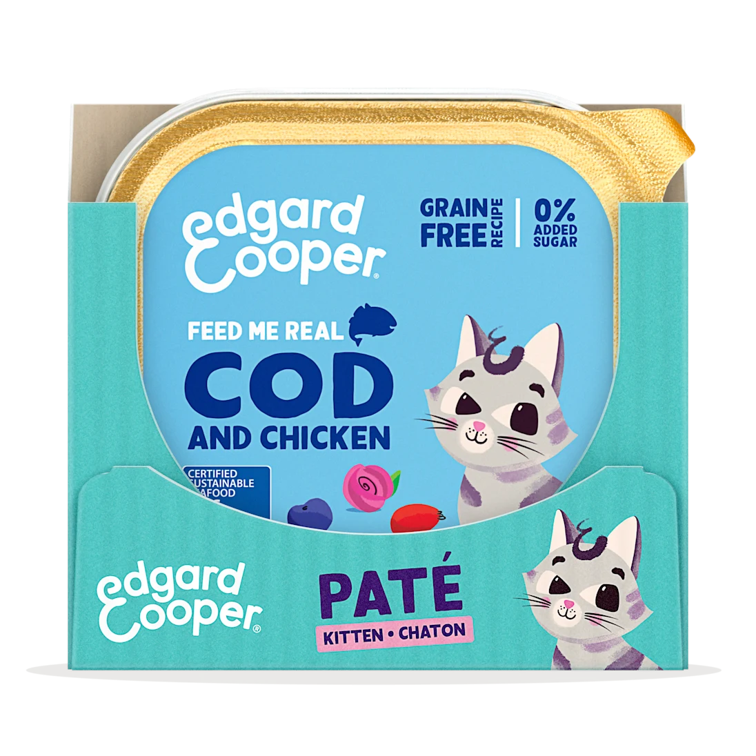 Kabeljauw en Kip - Paté Kitten 85g