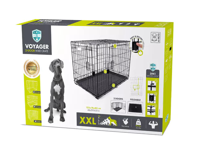 Voyager Draadkooi XXL + Securo slot, 122x76x84