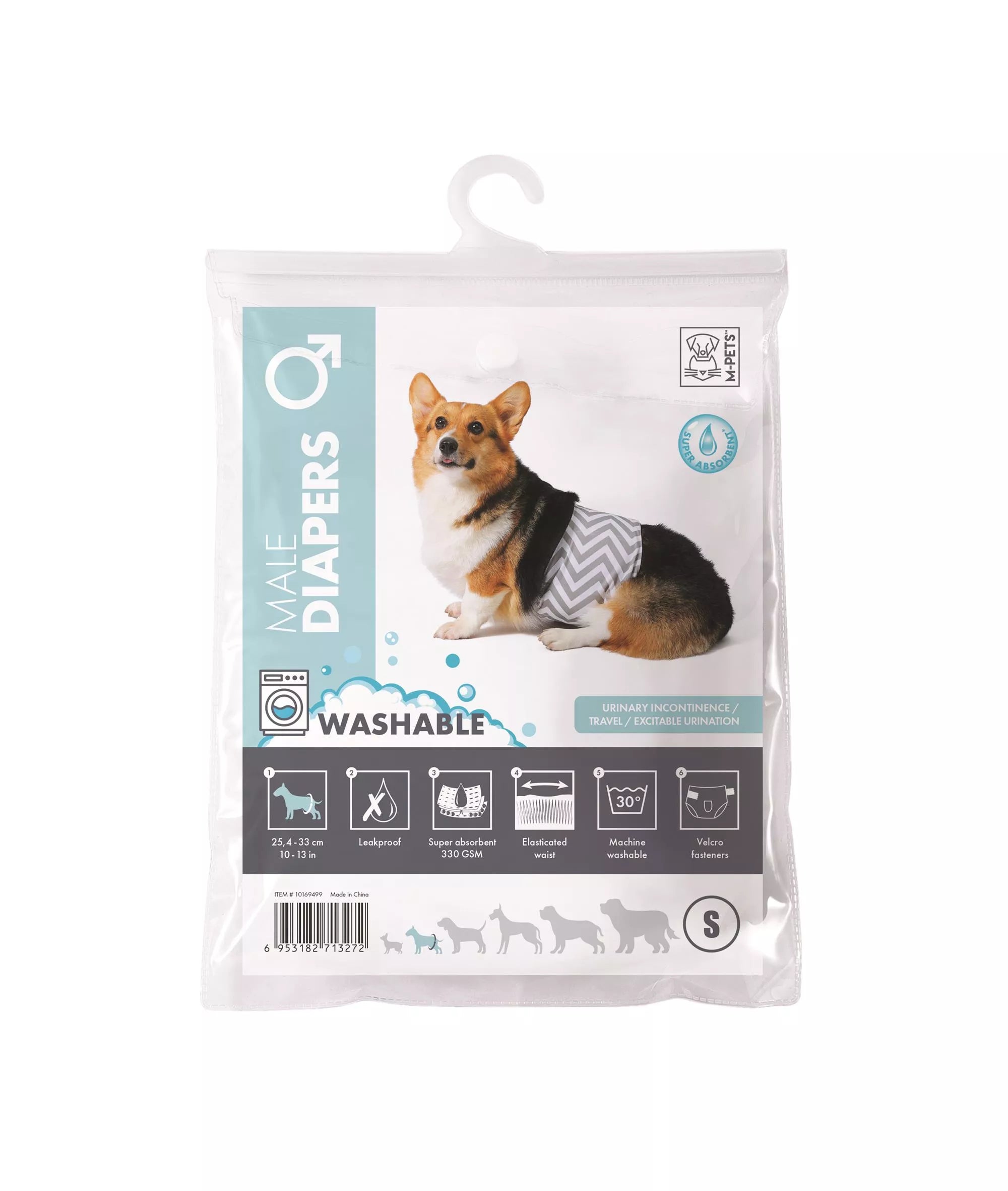 Washable Diaper Dog Male