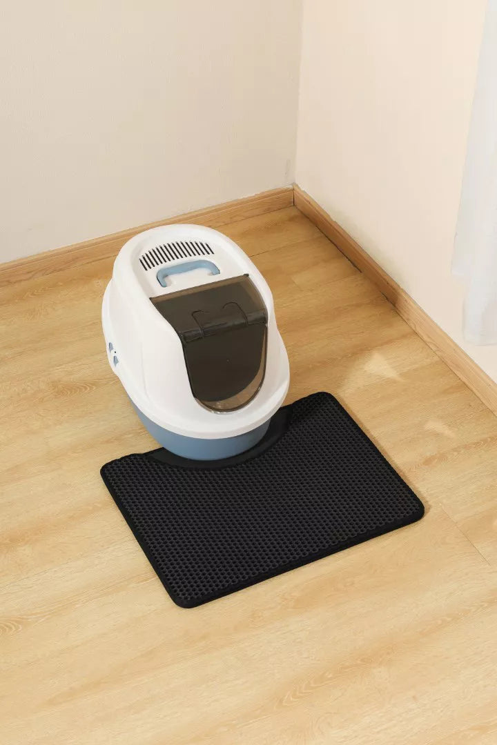 DUPLEX Mat voor Kattenbak - Horizontaal Zwart 60x45