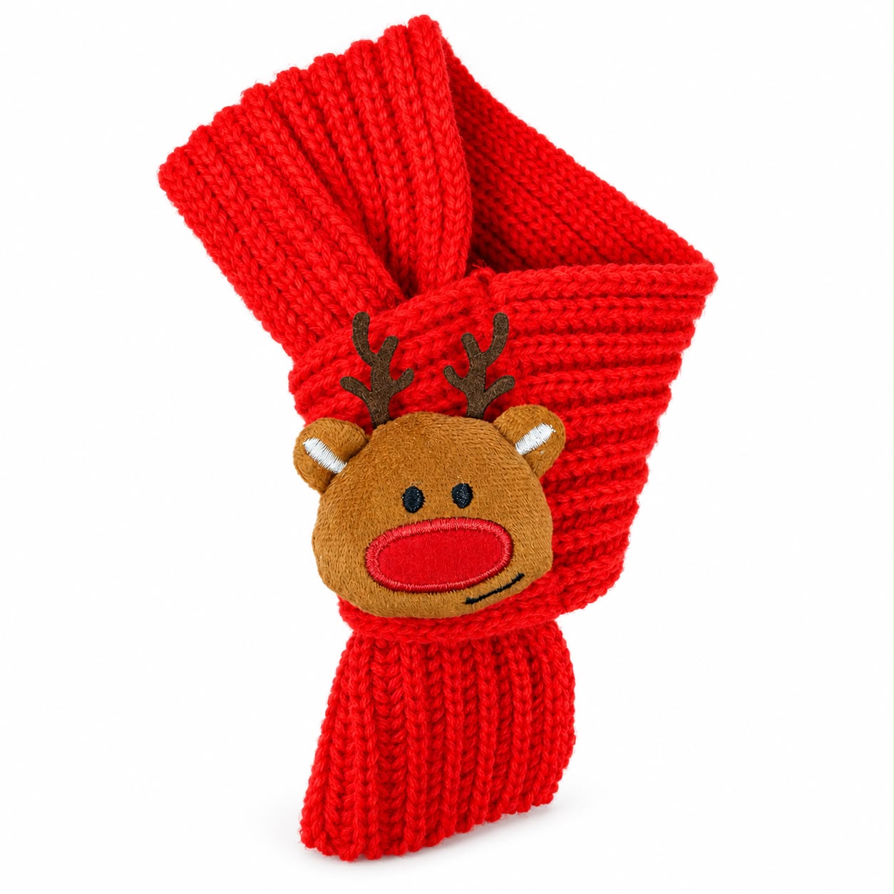 Kerstsjaal - rode sjaal voor de feestdagen - 45 cm