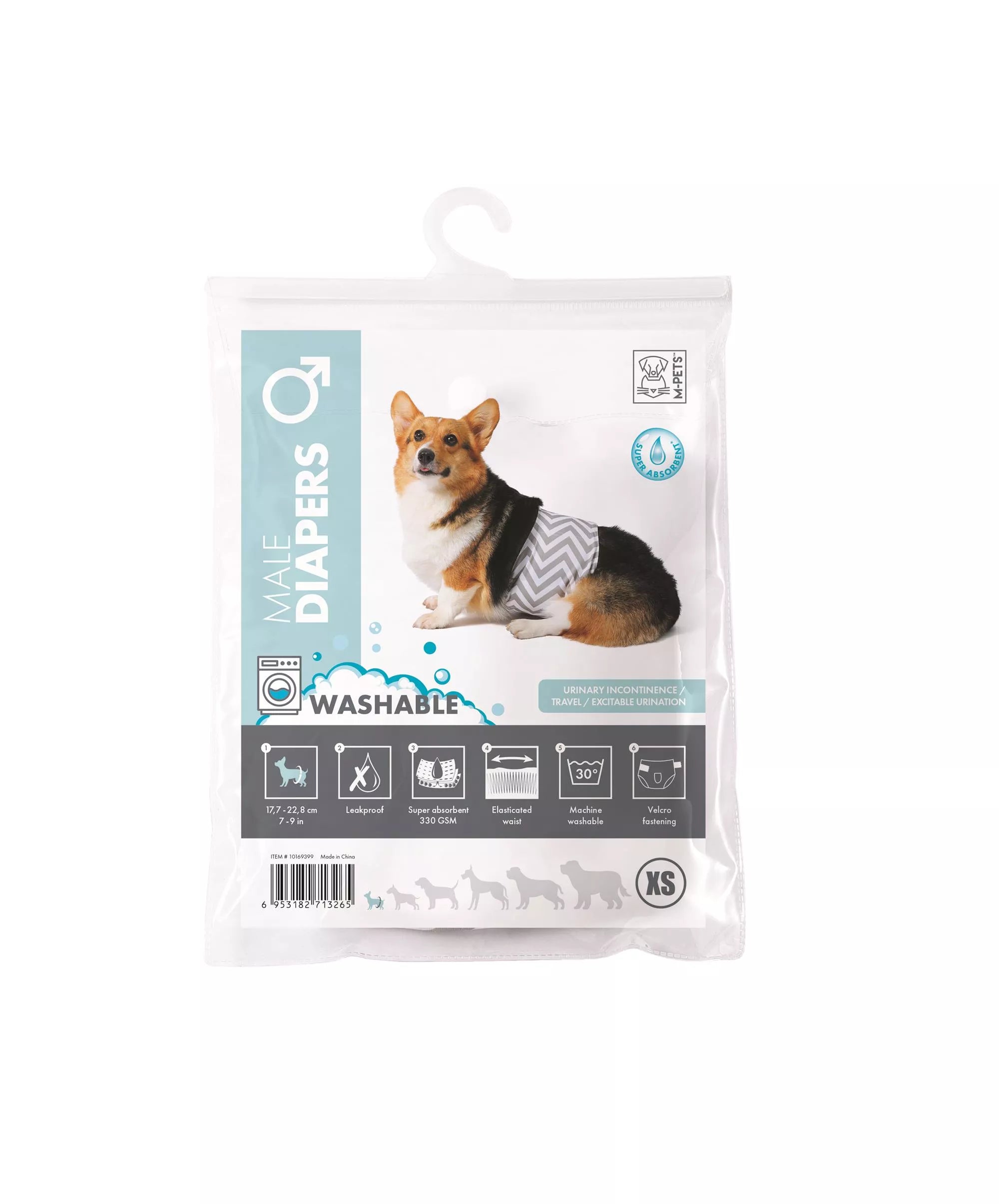 Washable Diaper Dog Male