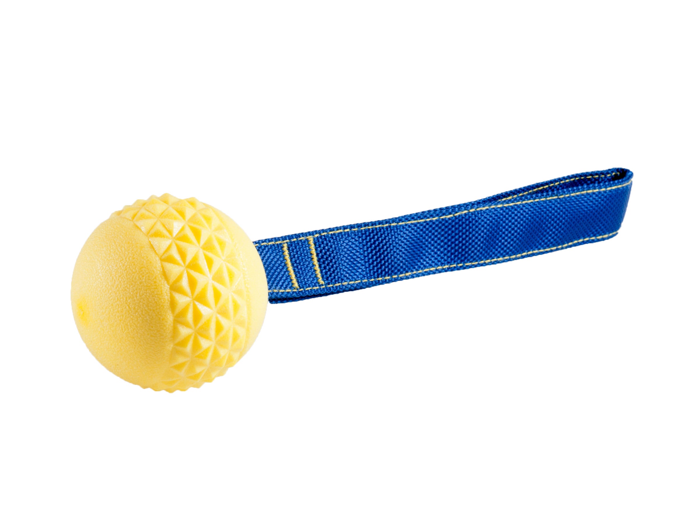 Jouet chien balle TPR avec corde Jaune Vanille 6,3cm 