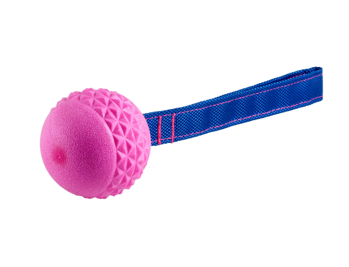 Toy dog TPR ball with rope Red Frutti 6,3cm