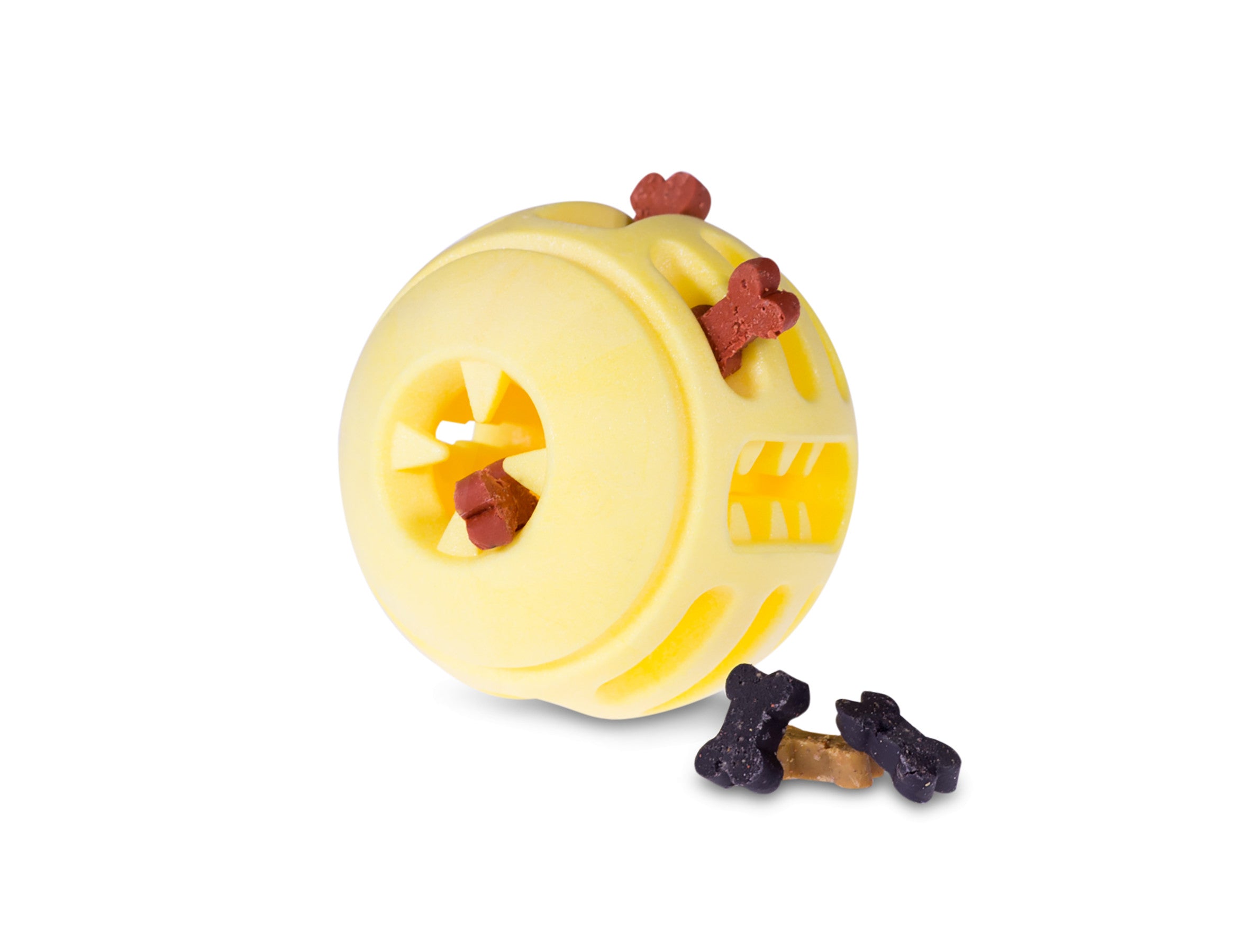 Toy dog TPR ball Yellow Vanilla 8cm