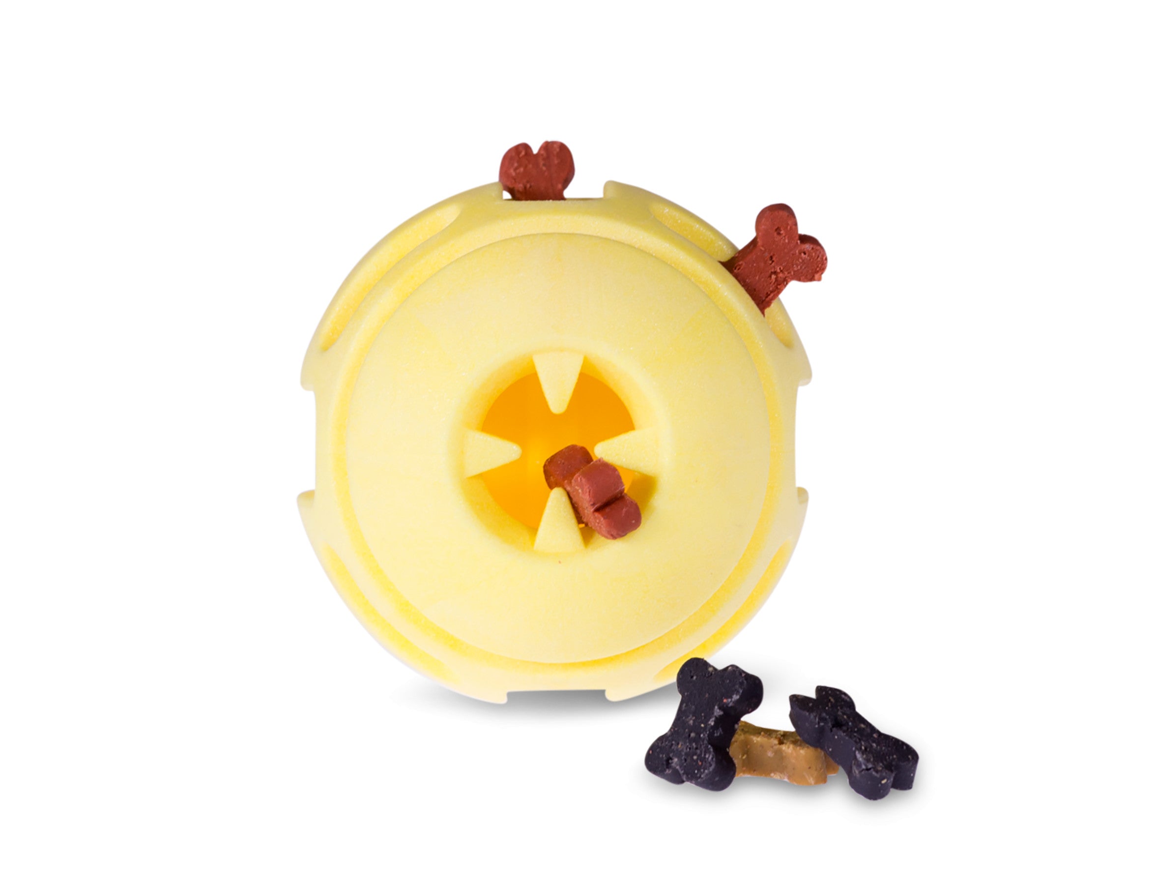 Toy dog TPR ball Yellow Vanilla 8cm