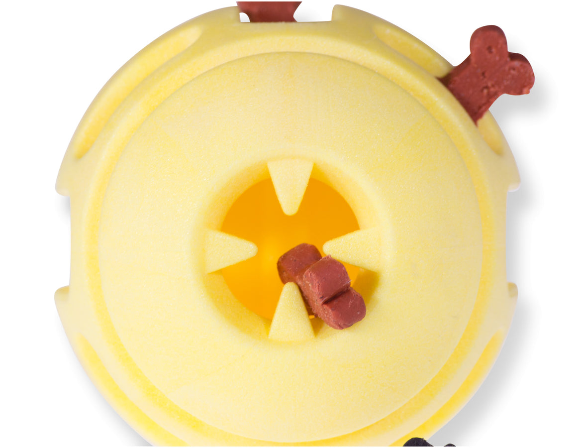 Toy dog TPR ball Yellow Vanilla 8cm