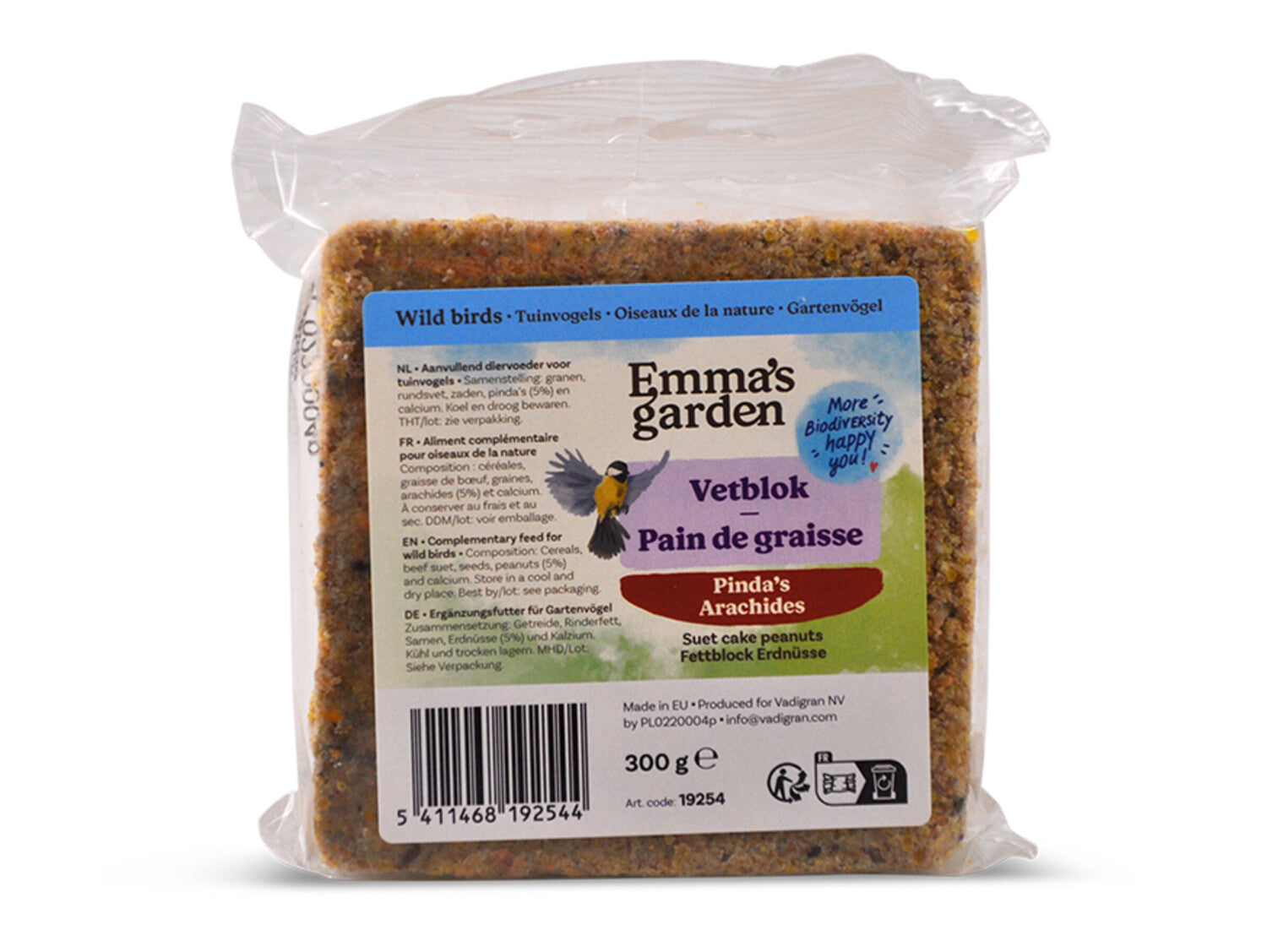 Emma's Garden Vetblok met Pinda's 300g