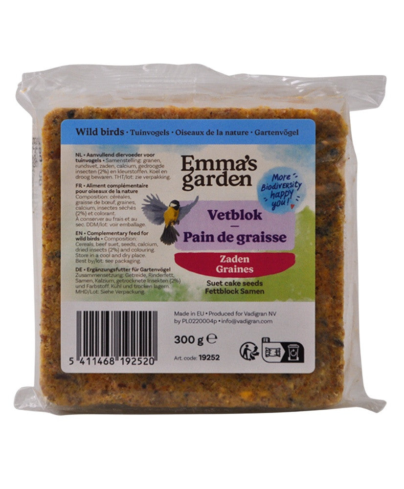 Emma's Garden Vetblok met Zaden 300g