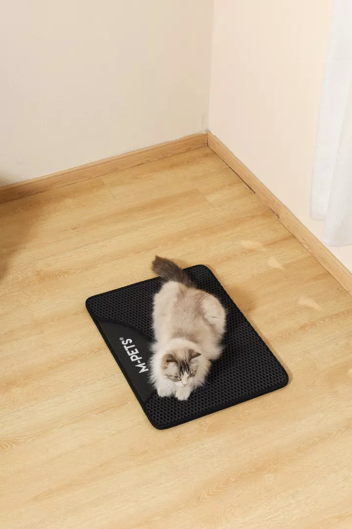 DUPLEX Mat voor Kattenbak - Horizontaal Zwart 60x45