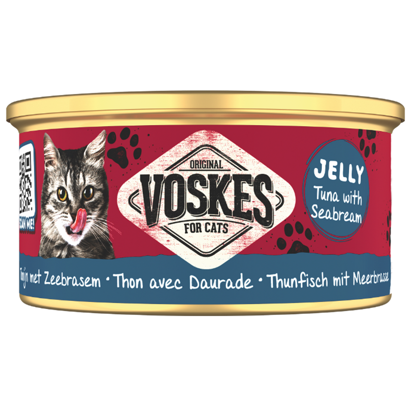 Gelei tonijn met zeebrasem 85g