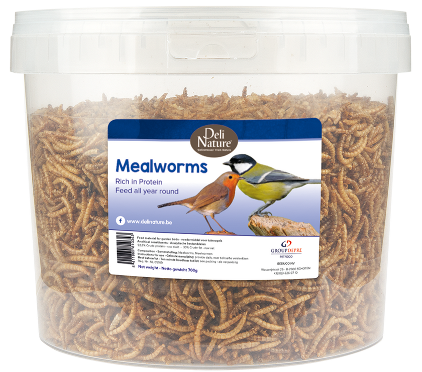 Meelwormen gedroogd emmer 700g