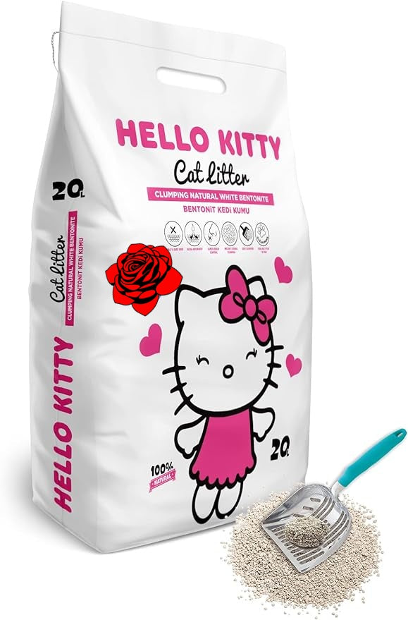 Hello Kitty Clumping Cat Litter - Rose scented 20l