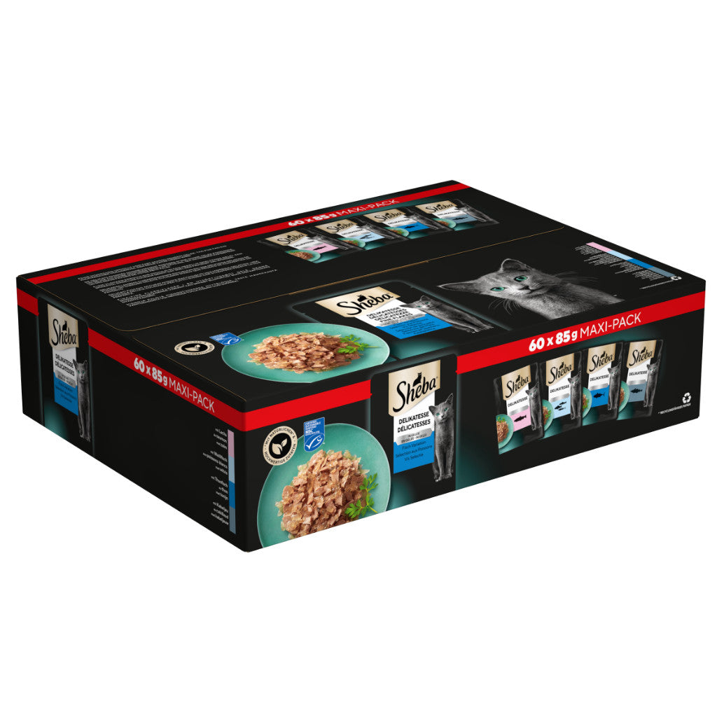 Sheba Delicatesse Vis Selectie in gelei 60x85 g