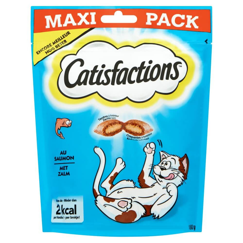 Catisfactions Kattensnack met Zalm Maxipack 180g