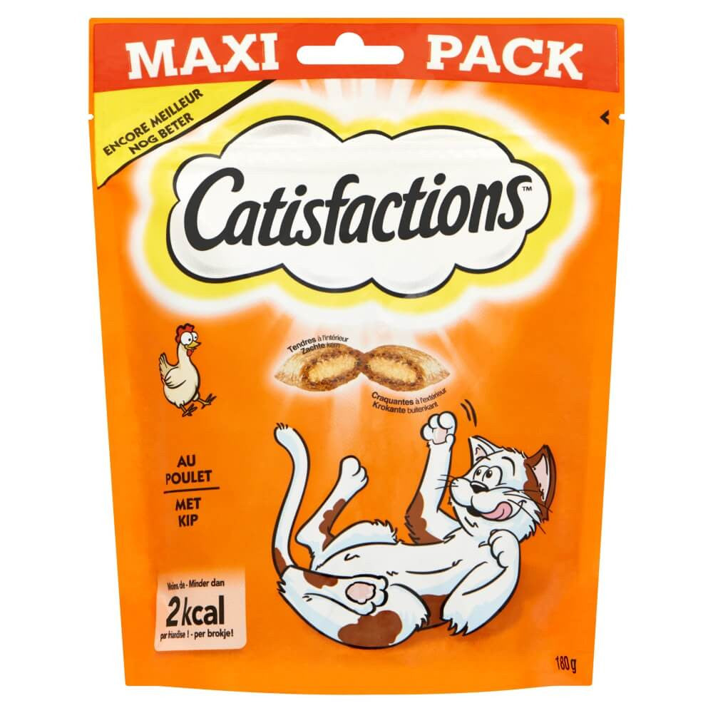 Catisfactions Kattensnack met Kip Maxipack 180g