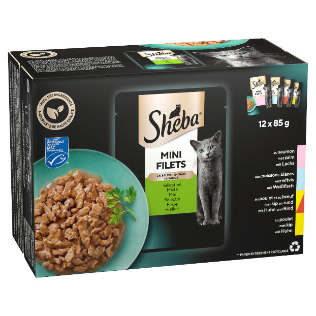 Sheba Mini Filets Selectie in saus 12x85g