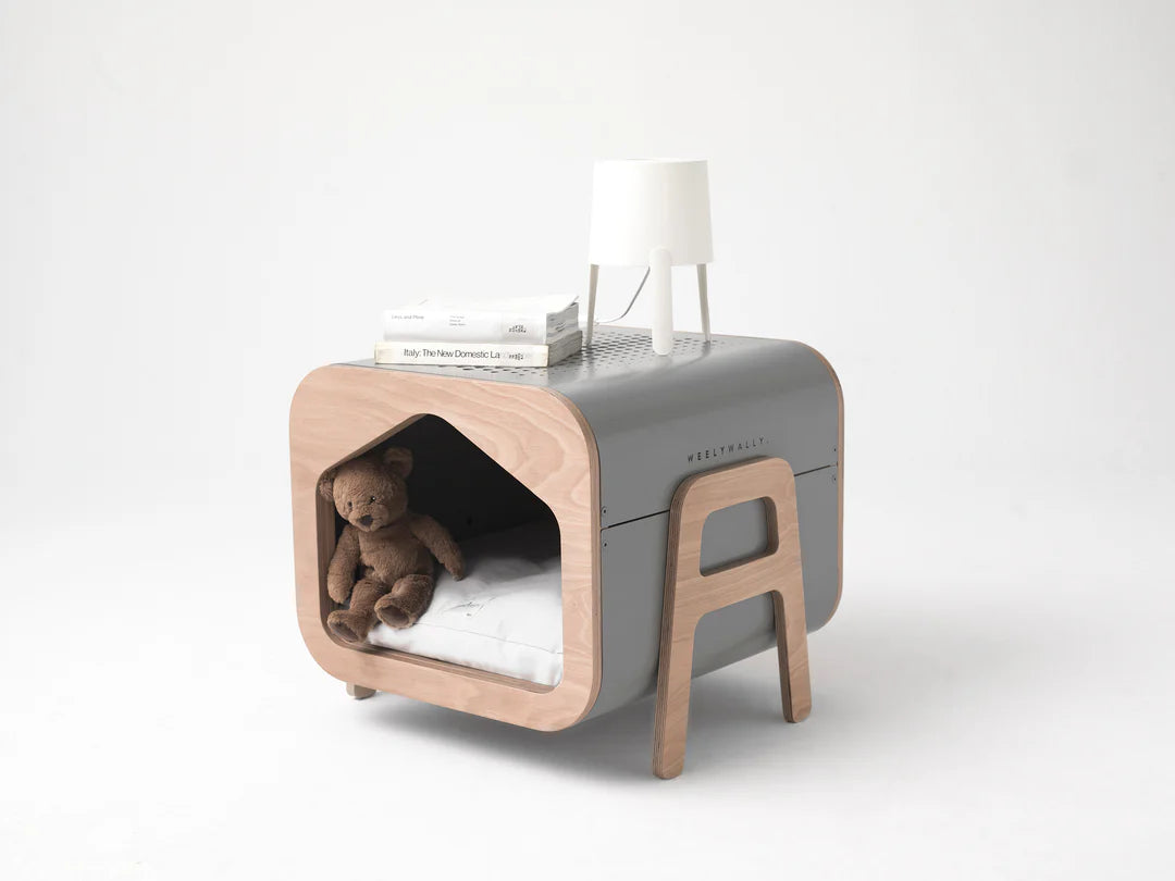 Weelywally Oslo Bedside Dog and Cat House Gray 
