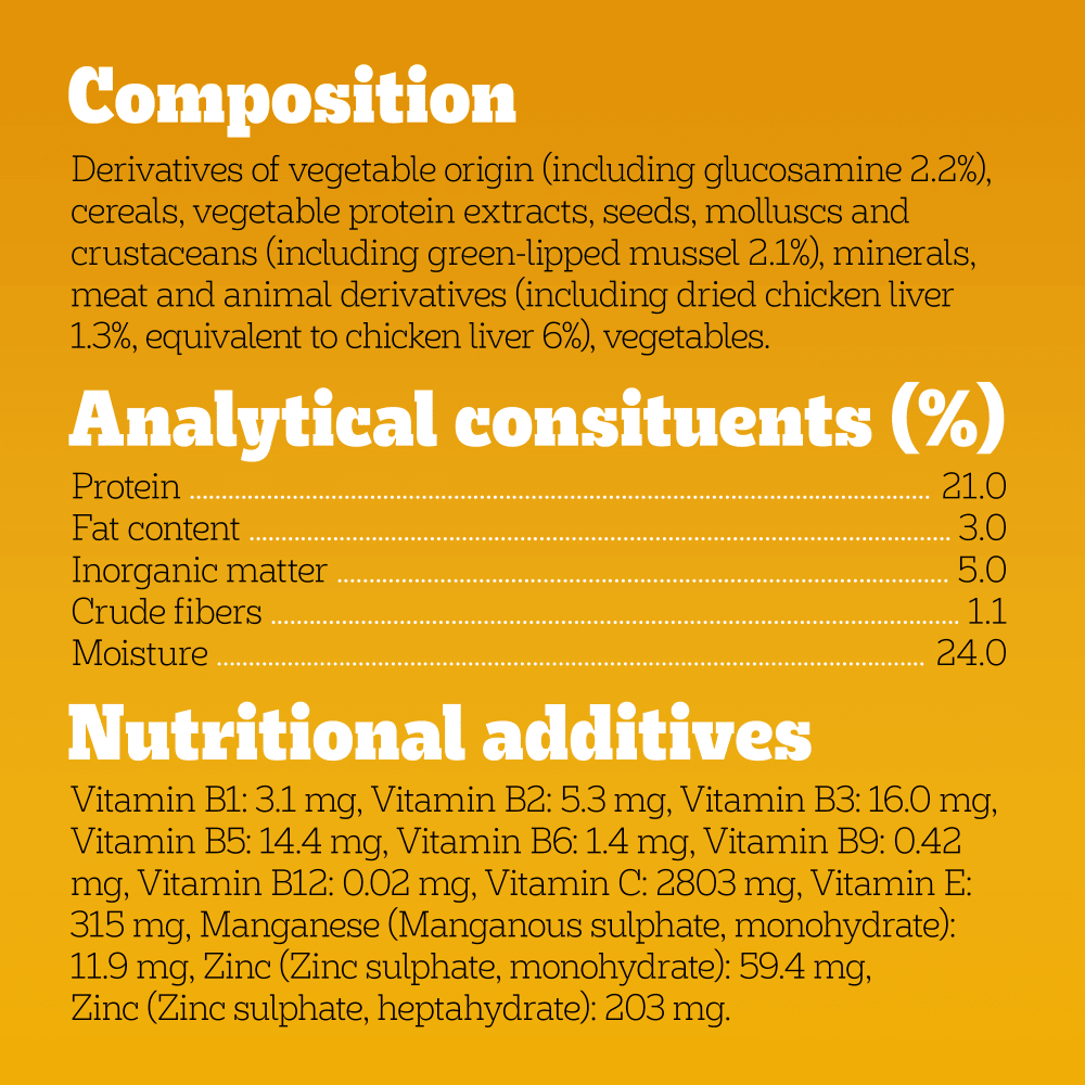 Multivitamines Soin des Articulations 30 Mouches à Mâcher pour Chien 180g 