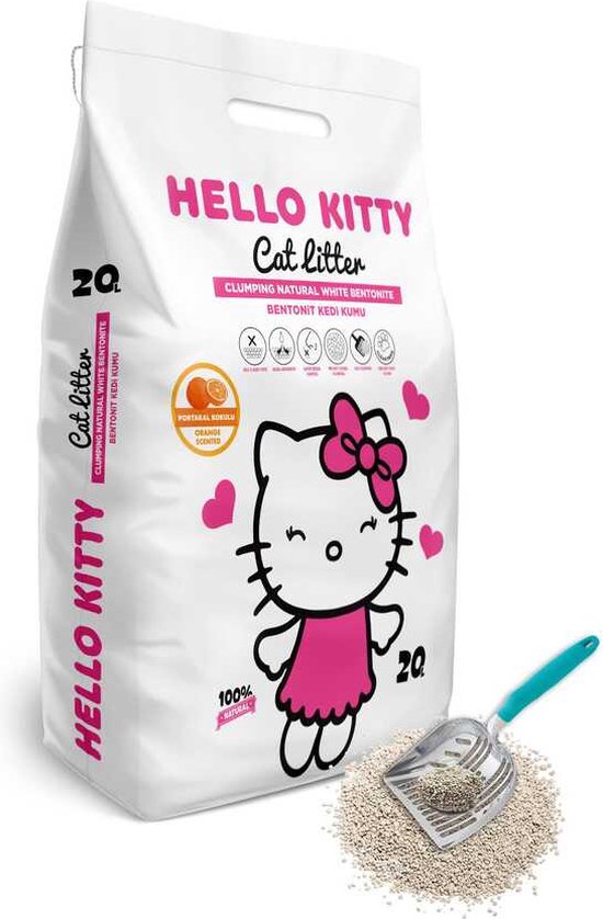 Hello Kitty Kattenbakvulling 20L Sinaasappel